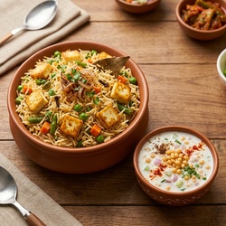 Paneer Vegetable Raita Rice