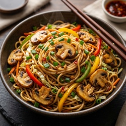 Mushroom Hakka Noodles (second listing)