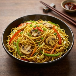 Mushroom Singapore Chow Mein