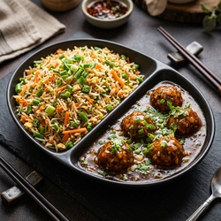 Veg Manchurian Fried Rice