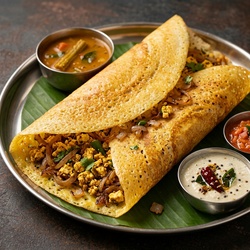 Onion Paneer Dosa