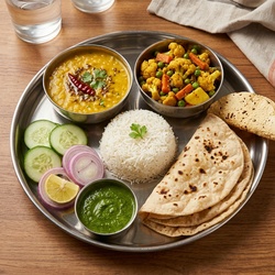 Sada Thali (Tawa Roti)