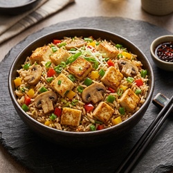 Mushroom Paneer Rice