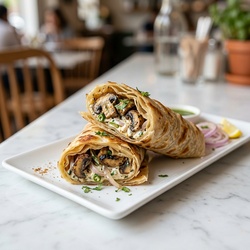 Mushroom Malai Tikka Roll