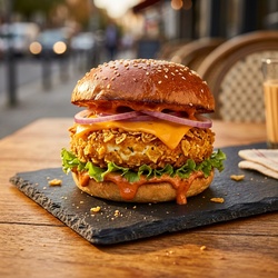Paneer Kurkure Burger
