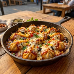 Cheesy Pizza Momo