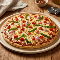 Capsicum Tomato Onion Cheese Pizza